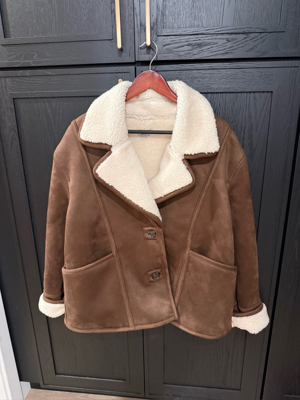 Loft Coat Faux Suede/Sherpa Lining